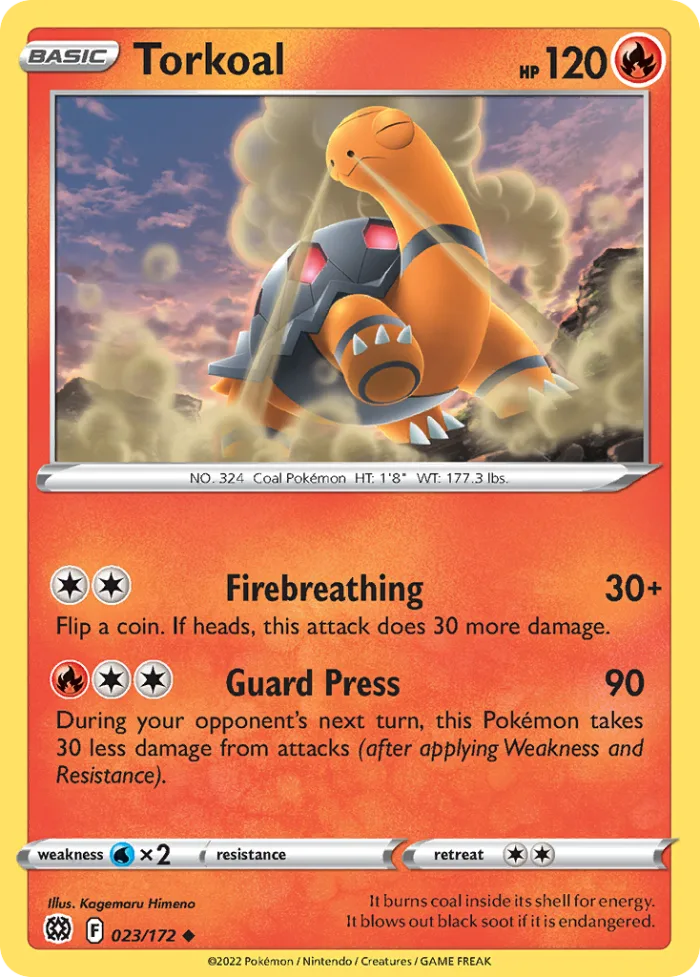 Torkoal #23 Brilliant Stars Pokemon card