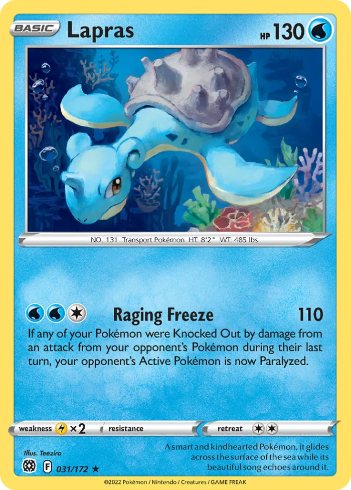 Lapras #31 Brilliant Stars Pokemon card
