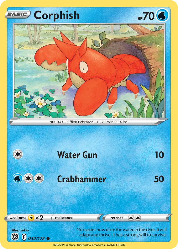 Corphish #32 Brilliant Stars Pokemon card