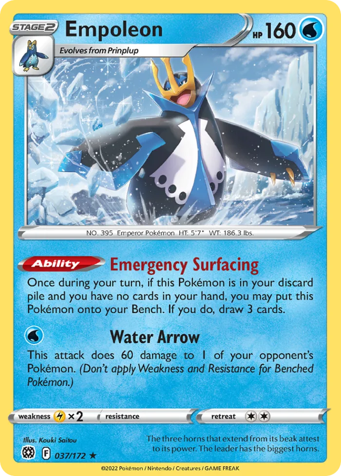 Empoleon #37 Brilliant Stars Pokemon card