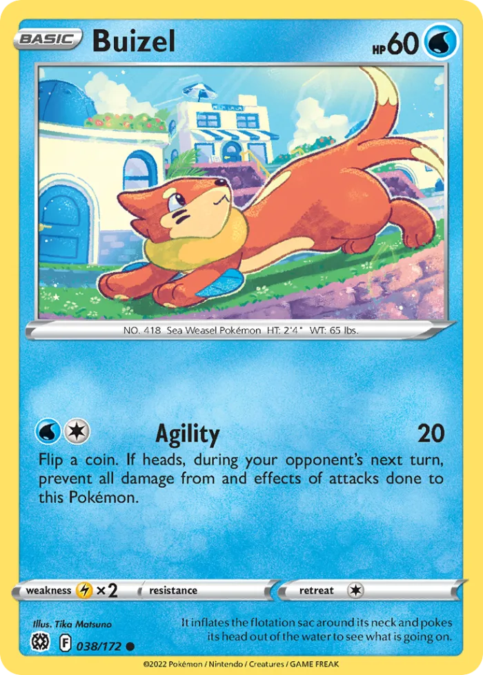 Buizel #38 Brilliant Stars Pokemon card
