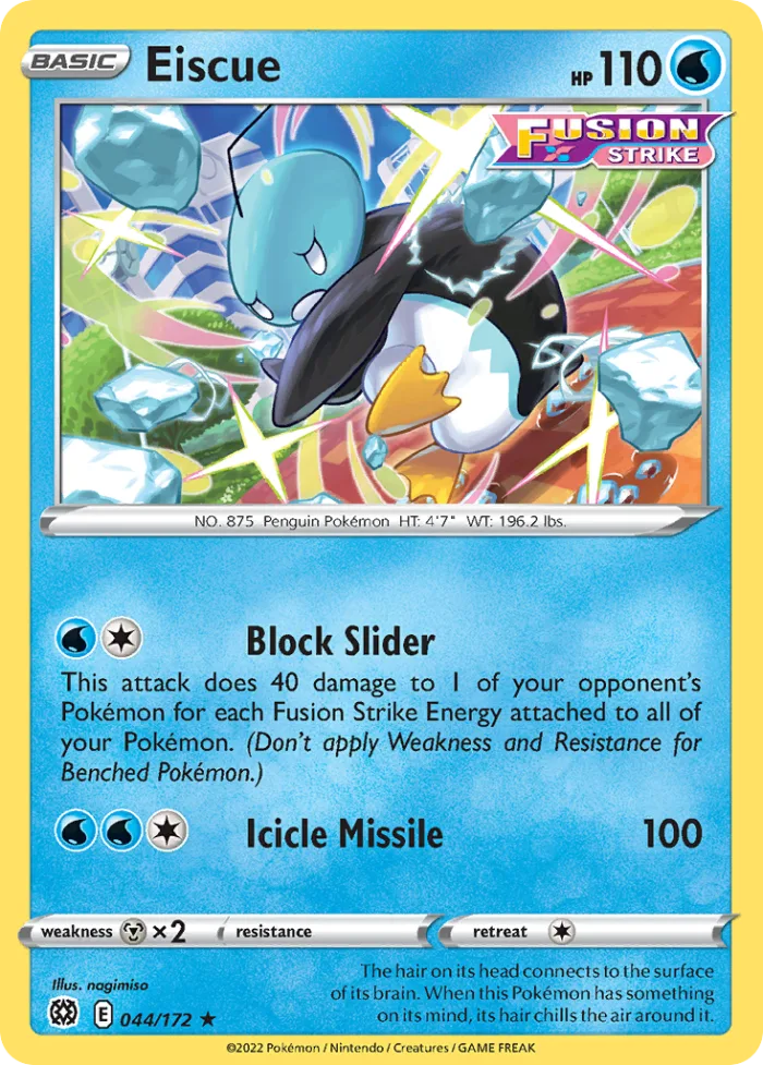 Eiscue #44 Brilliant Stars Pokemon card