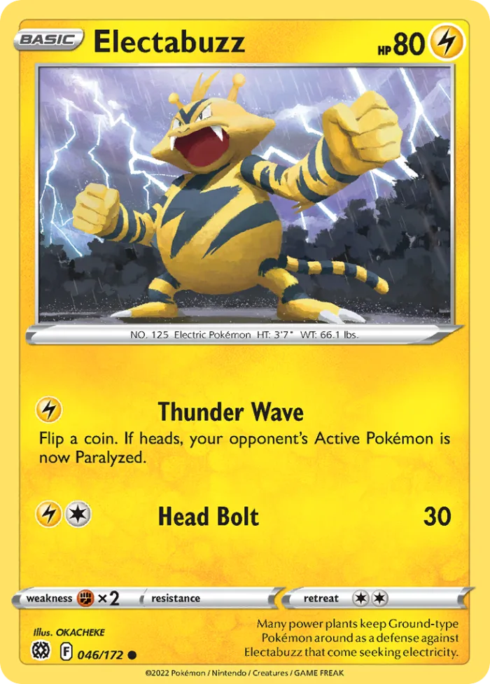 Electabuzz #46 Brilliant Stars Pokemon card