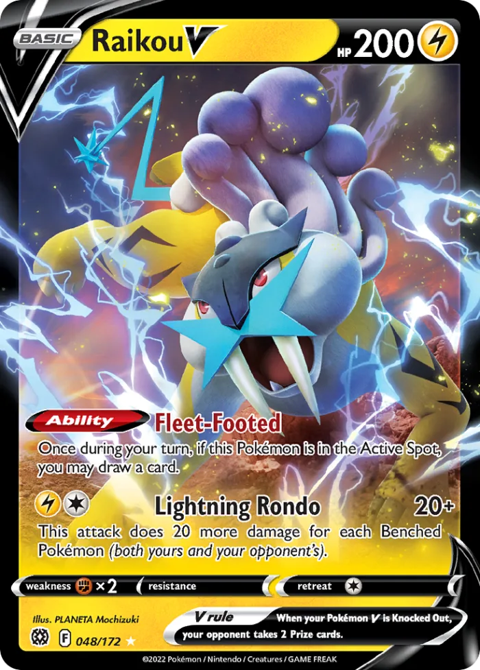 Raikou V #48 Brilliant Stars Pokemon card