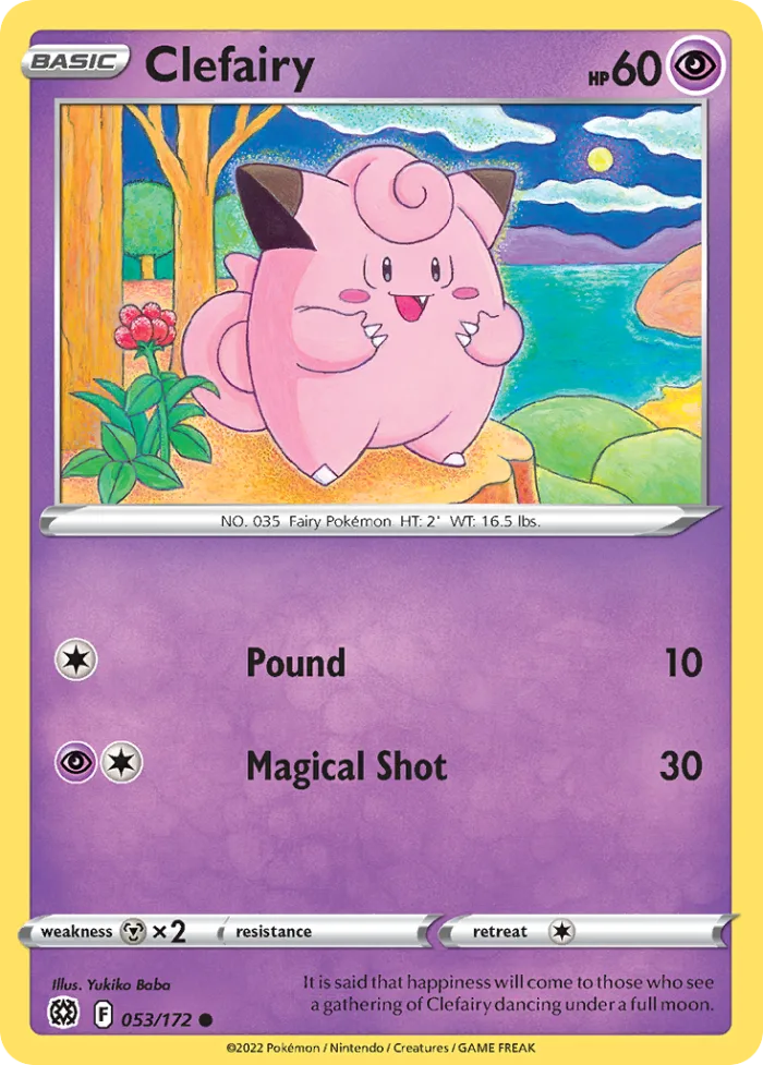 Clefairy #53 Brilliant Stars Pokemon card