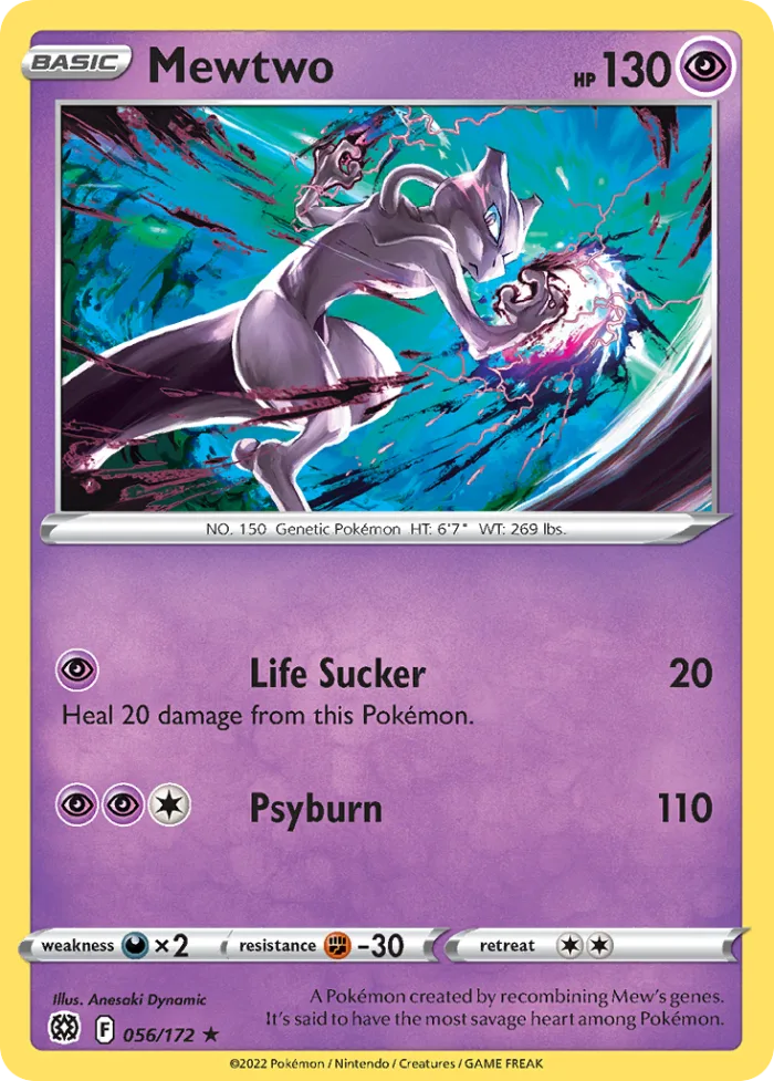 Mewtwo #56 Brilliant Stars Pokemon card