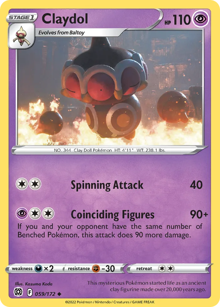 Claydol #59 Brilliant Stars Pokemon card