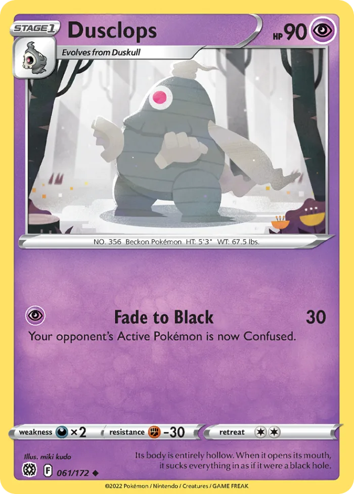 Dusclops #61 Brilliant Stars Pokemon card