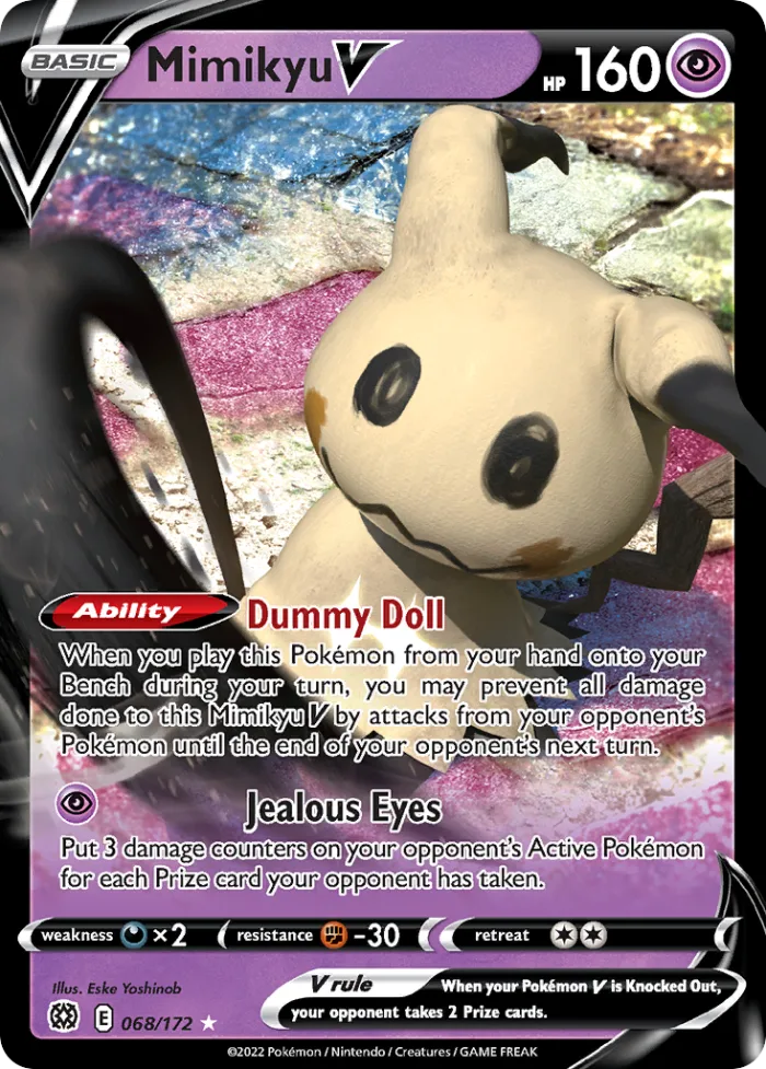 Mimikyu V #68 Brilliant Stars Pokemon card