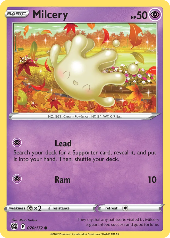 Milcery #70 Brilliant Stars Pokemon card