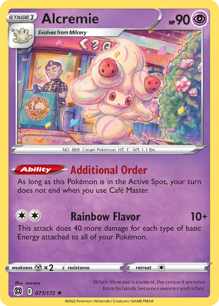 Alcremie #71 Brilliant Stars Pokemon card