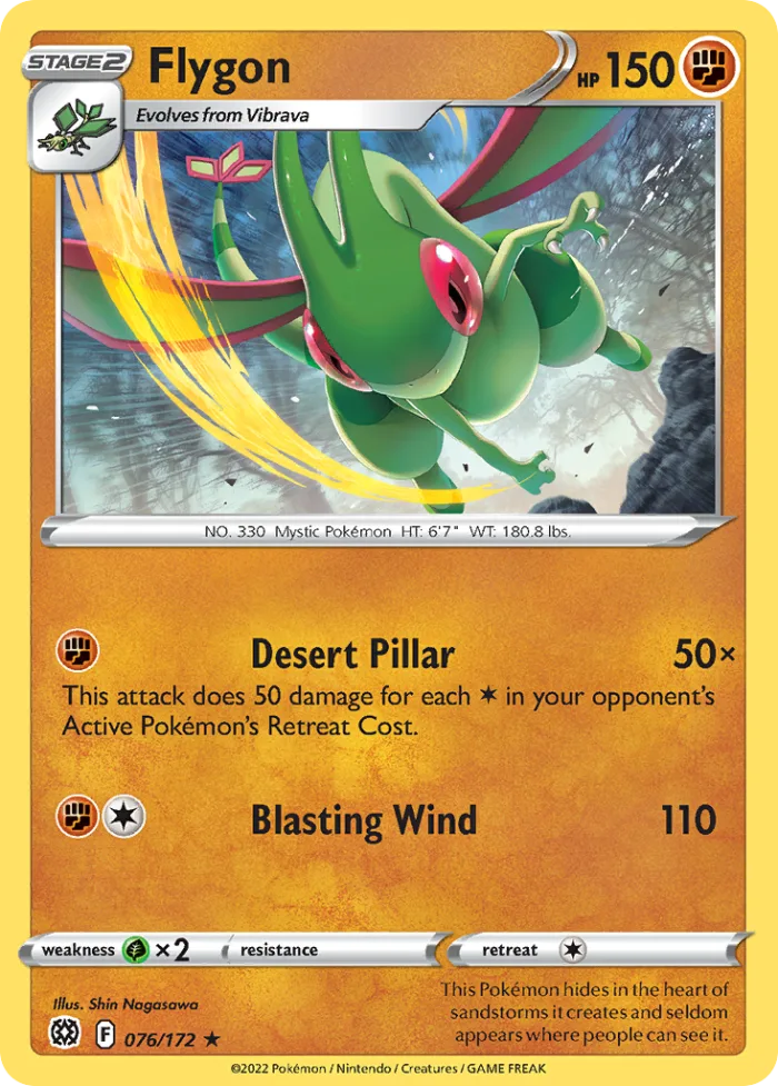 Flygon #76 Brilliant Stars Pokemon card