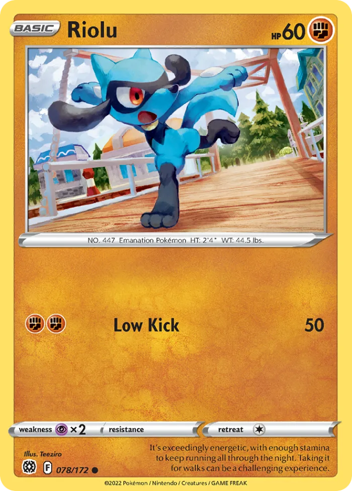 Riolu #78 Brilliant Stars Pokemon card