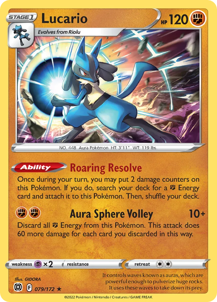 Lucario #79 Brilliant Stars Pokemon card