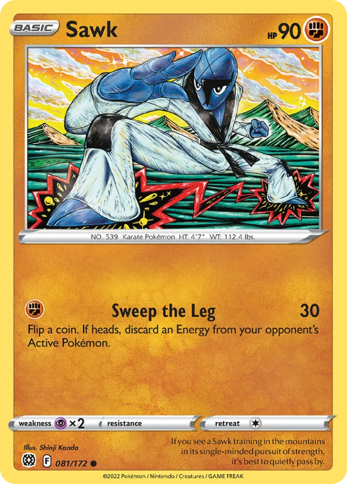 Sawk #81 Brilliant Stars Pokemon card