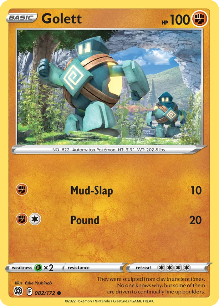 Golett #82 Brilliant Stars Pokemon card