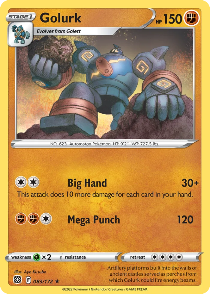 Golurk #83 Brilliant Stars Pokemon card