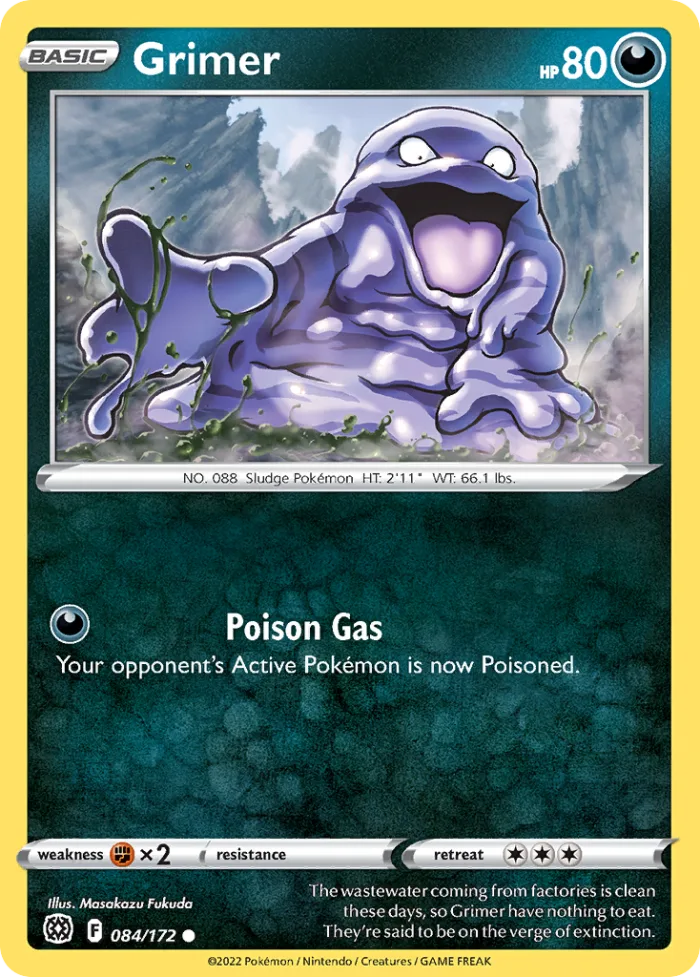 Grimer #84 Brilliant Stars Pokemon card