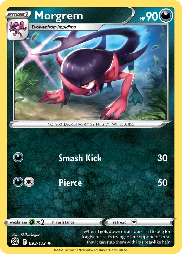 Morgrem #93 Brilliant Stars Pokemon card