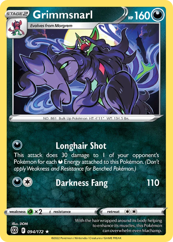 Grimmsnarl #94 Brilliant Stars Pokemon card