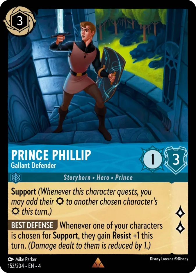 Prince Phillip #152 Ursula's Return Disney Lorcana card