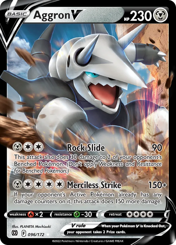 Aggron V #96 Brilliant Stars Pokemon card