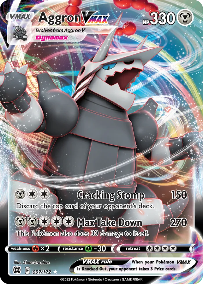 Aggron VMAX #97 Brilliant Stars Pokemon card