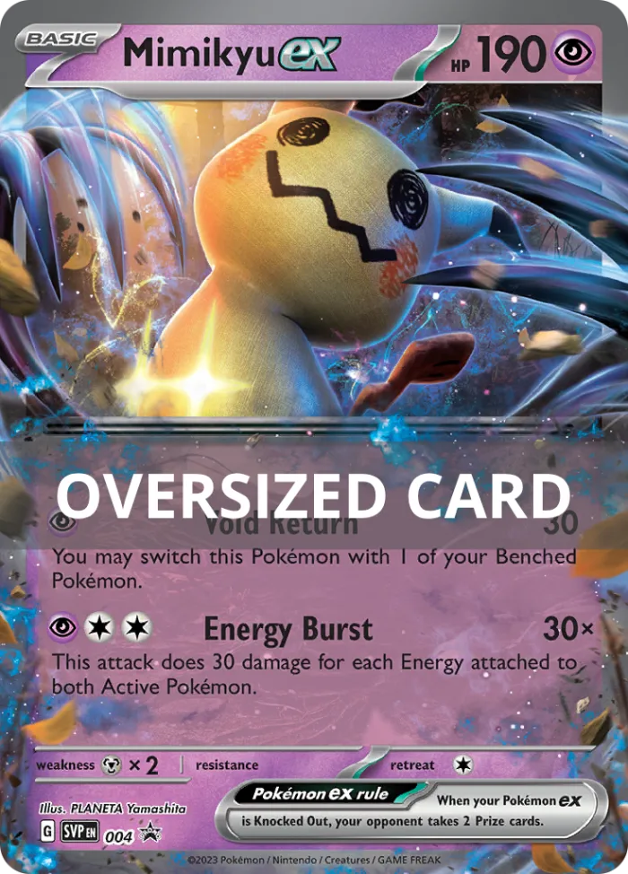 Mimikyu ex #SVP 004 Oversized SV Black Star Promos Pokemon card