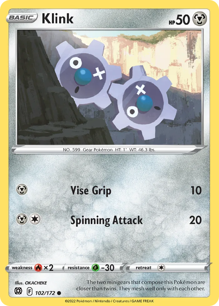 Klink #102 Brilliant Stars Pokemon card