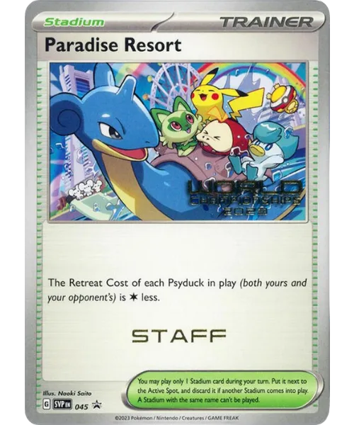 Paradise Resort #SVP 045 SV Black Star Promos Pokemon card
