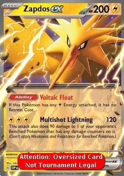 Zapdos ex #SVP 049 Oversized SV Black Star Promos Pokemon card
