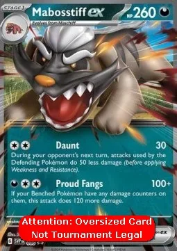 Mabosstiff ex #SVP 086 Oversized SV Black Star Promos Pokemon card