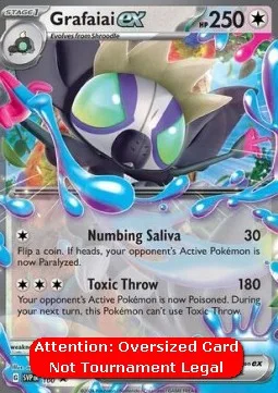 Grafaiai ex #SVP 100 Oversized SV Black Star Promos Pokemon card