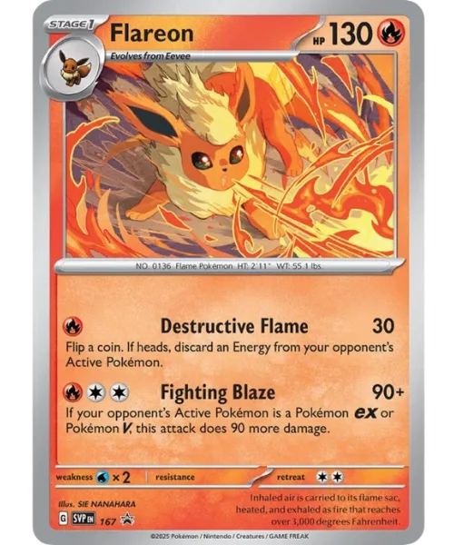 Flareon #SVP 167 SV Black Star Promos Pokemon card