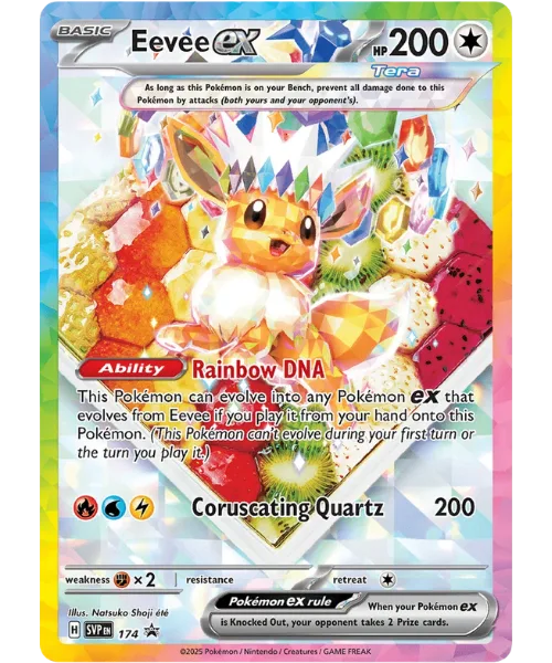 Eevee ex #SVP 174 SV Black Star Promos Pokemon card