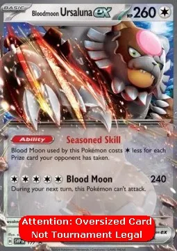 Bloodmoon Ursaluna ex #SVP 177 Oversized SV Black Star Promos Pokemon card