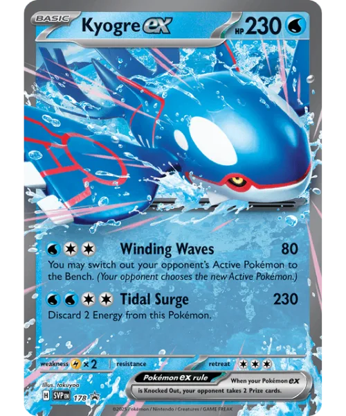 Kyogre ex #SVP 178 SV Black Star Promos Pokemon card