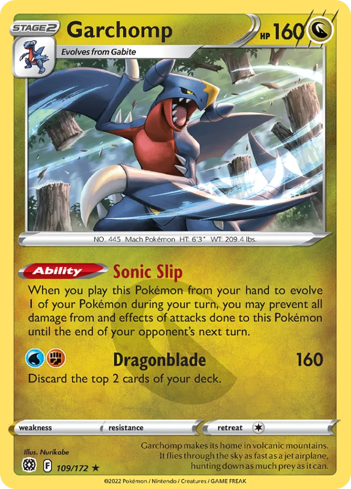 Garchomp #109 Brilliant Stars Pokemon card