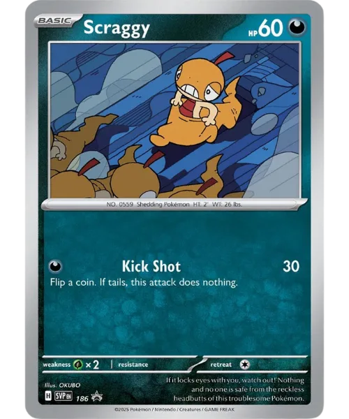 Scraggy #SVP 186 SV Black Star Promos Pokemon card