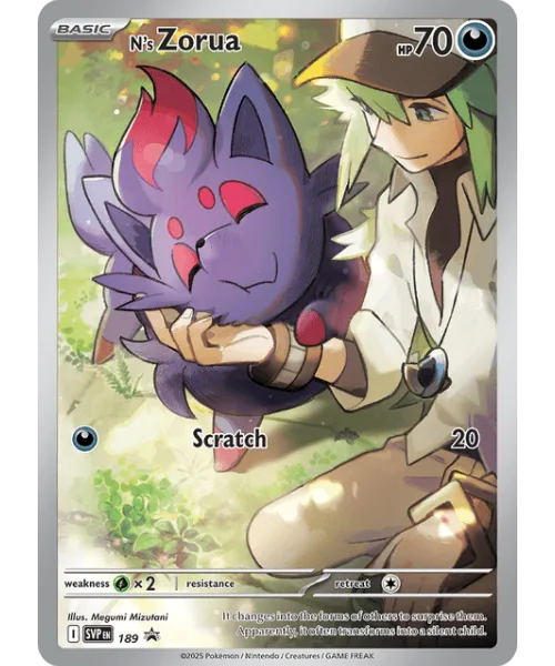 N's Zorua #SVP 189 SV Black Star Promos Pokemon card