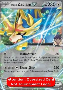 Hop's Zacian ex #SVP 193 Oversized SV Black Star Promos Pokemon card