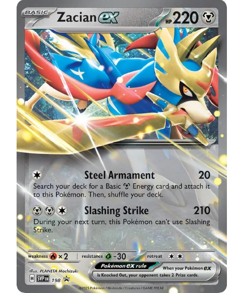 Zacian ex #SVP 198 SV Black Star Promos Pokemon card