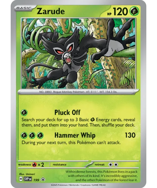 Zarude #SVP 199 SV Black Star Promos Pokemon card