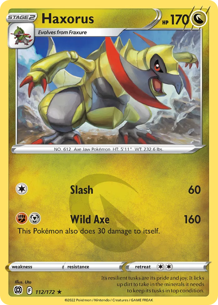 Haxorus #112 Brilliant Stars Pokemon card