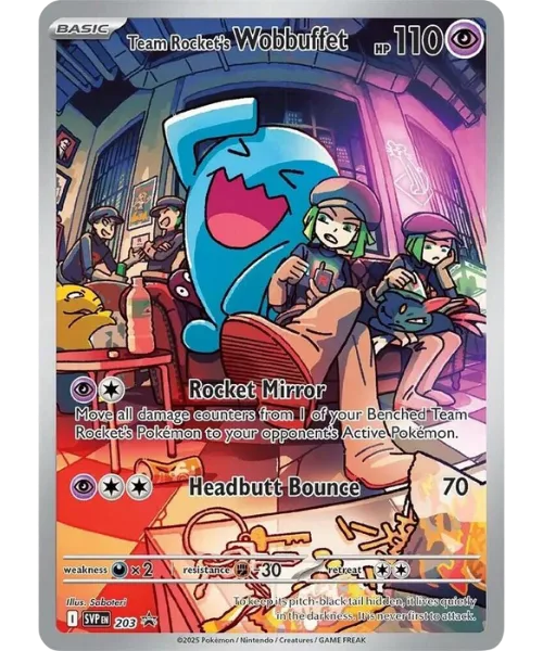 Team Rocket's Wobbuffet #SVP 203 SV Black Star Promos Pokemon card