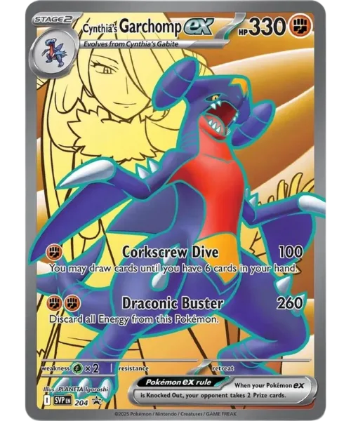 Cynthia's Garchomp ex #SVP 204 SV Black Star Promos Pokemon card