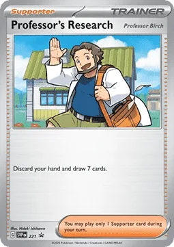 Professor's Research - Professor Birch #SVP 221 SV Black Star Promos Pokemon card