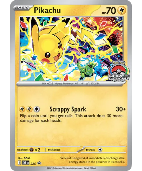 Pikachu #SVP 225 SV Black Star Promos Pokemon card