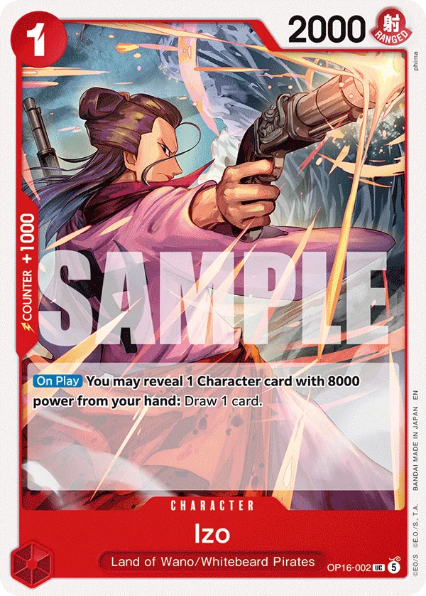 Izo #OP16-002 The Time of Battle One Piece card