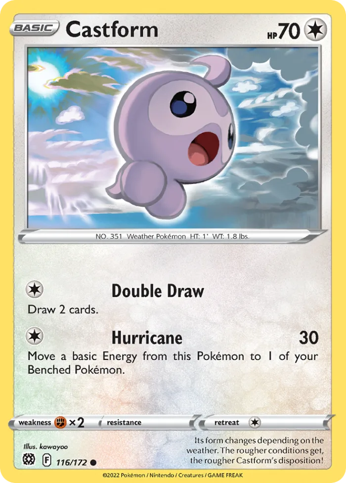 Castform #116 Brilliant Stars Pokemon card